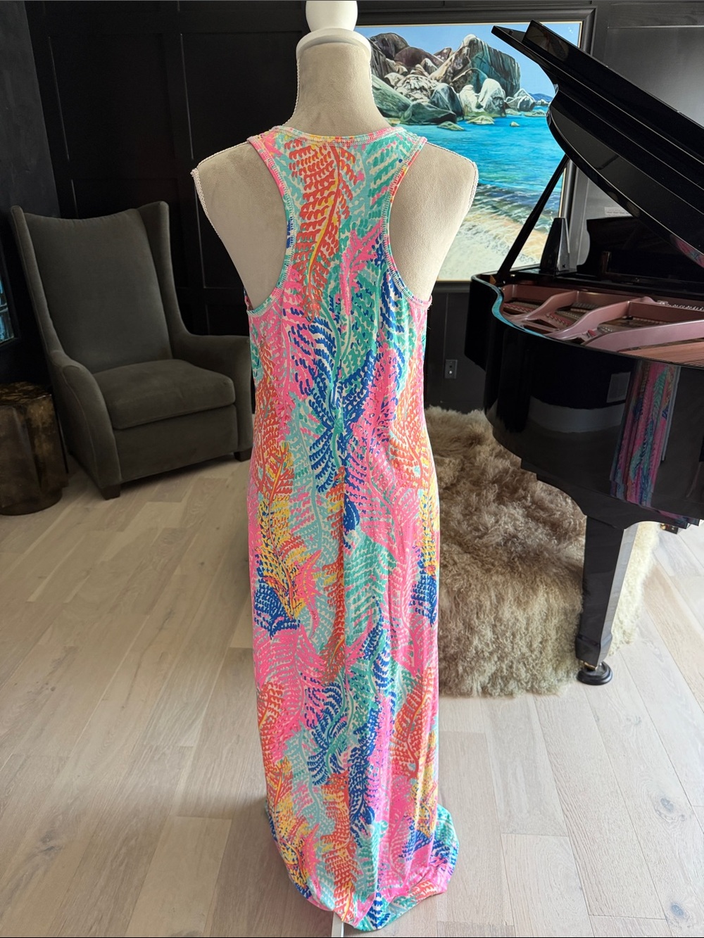 Lilly Pulitzer Pastel Floral Pima Cotton Tank - Pink Blue Yellow - Picture 3 of 5